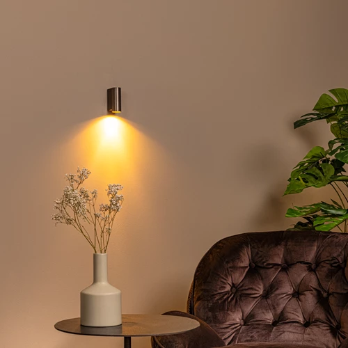 Lucide DUPLA - Wall spotlight / Wall light - 1xGU10 (MR11) - Rust Brown - atmosphere 1